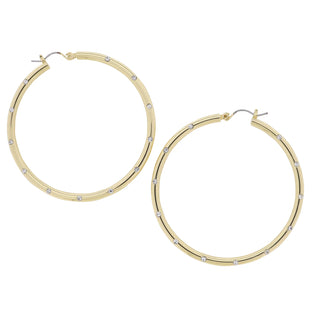 Golden Crystal Hoop