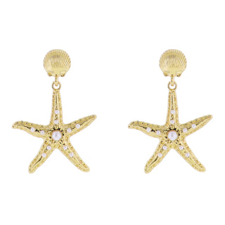 Golden Starfish Earring