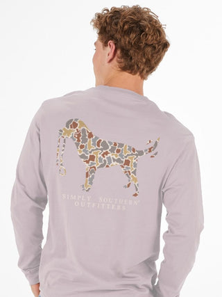 Boys SS Logo Camo LS Tee