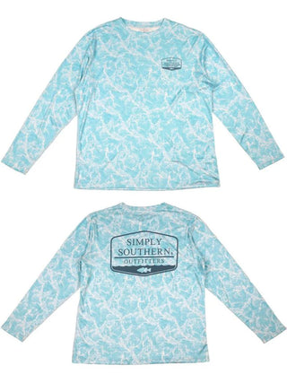 Ocean Blue LS Tee
