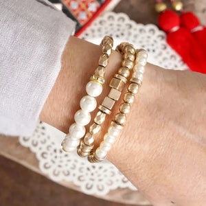 Antique Gold Pearl Stack