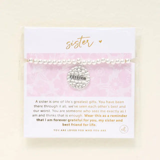 Sentiment Bracelet-Silver Sister