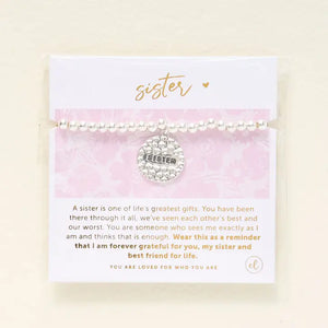 Sentiment Bracelet-Silver Sister