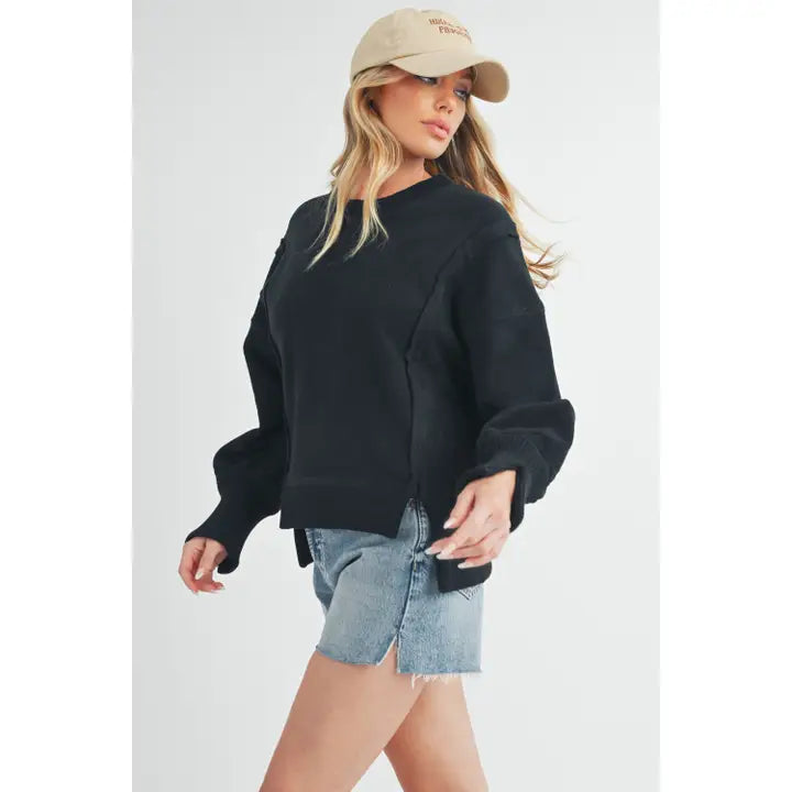 Seana Black Pullover