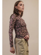 Load image into Gallery viewer, Lace Lover Sheer Top-Choc Floral
