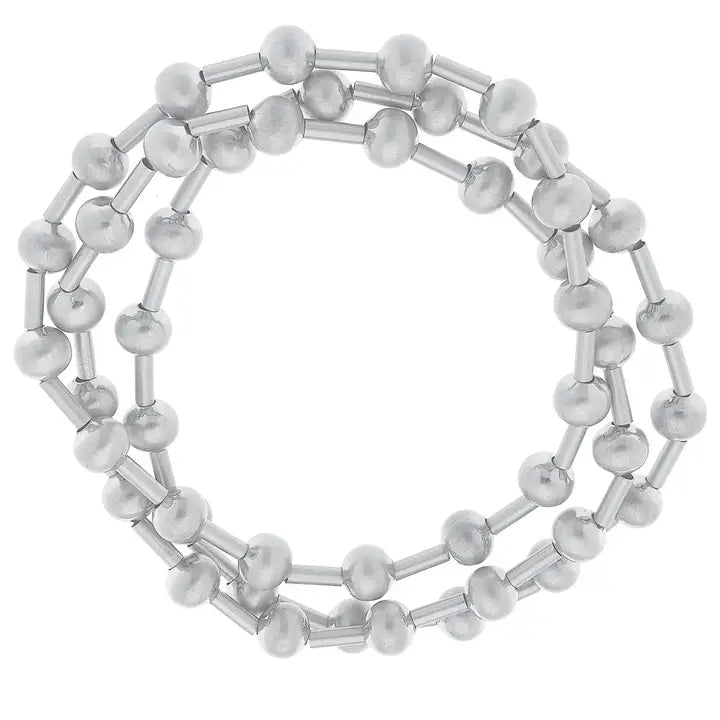 Talyah Satin Bracelets-Silver