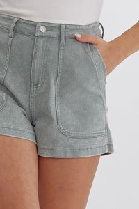 Spring Utility Short-Seafoam