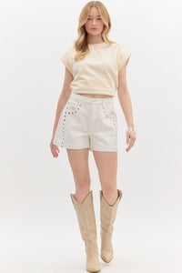 Sweet Studs White Short