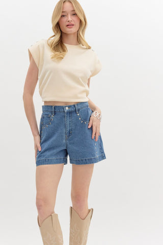 Sweet Studs Denim Short