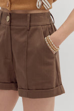 Load image into Gallery viewer, Brown Pleated Short
