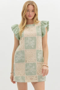 Callie Crochet Panel Dress