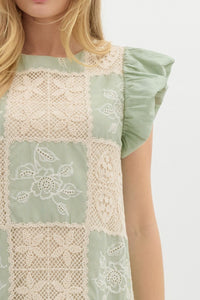 Callie Crochet Panel Dress