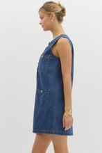 Load image into Gallery viewer, Gwen Golden Button Denim Dress
