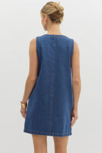 Load image into Gallery viewer, Gwen Golden Button Denim Dress
