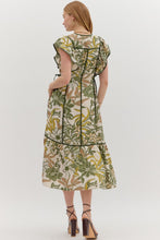 Load image into Gallery viewer, Olive Florals Midi Dress
