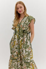 Load image into Gallery viewer, Olive Florals Midi Dress

