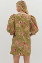 Load image into Gallery viewer, Autumn Olive Florals Dress
