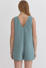 Load image into Gallery viewer, Talk To Me Textured Romper-Seafoam
