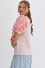 Load image into Gallery viewer, Pretty In Pink Puff Sleeve Top
