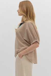 Sporty Chic Top-Tan