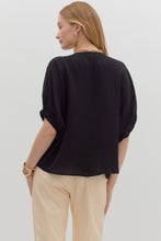 Load image into Gallery viewer, Braided Black Blouse
