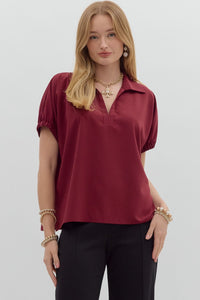 Solid Split Collar Top-Burg