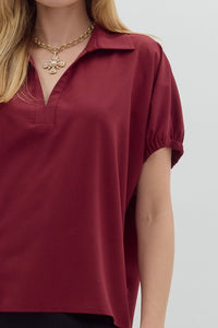 Solid Split Collar Top-Burg