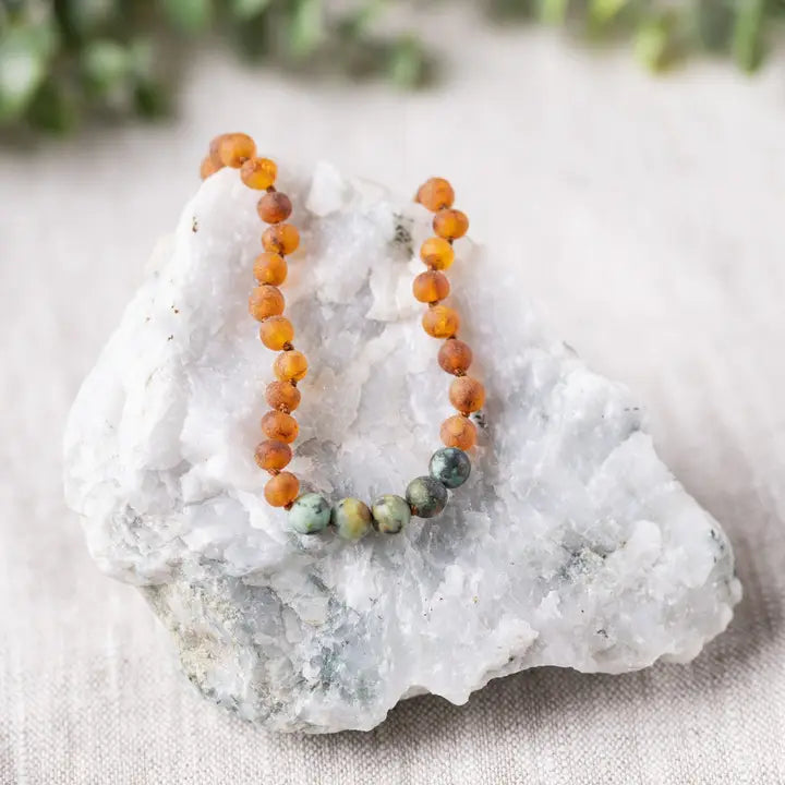 Turquoise Amber Necklace