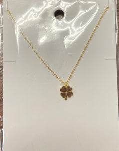 Gold Dipped Clover Necklace