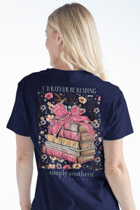 Navy Read Tee