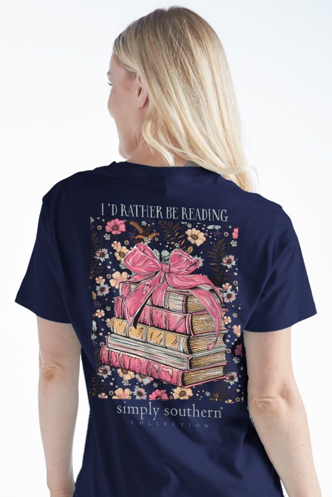 Navy Read Tee