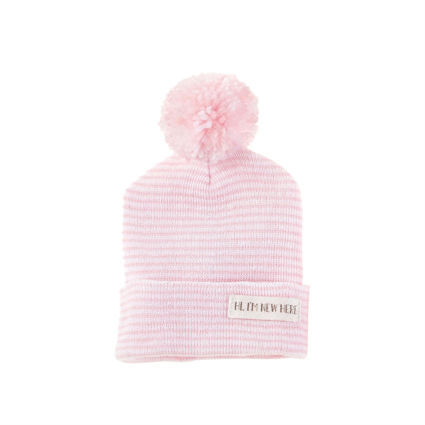 Pink New Here Pom Hat