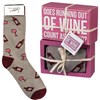 Box Sign & Sock Set-Wine