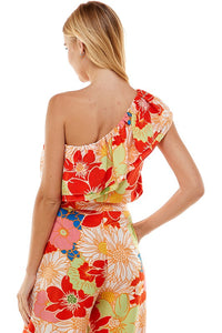 Flower Power Single Shoulder Top
