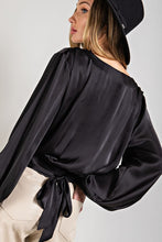 Load image into Gallery viewer, Tied Down Satin Blouse
