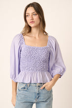 Load image into Gallery viewer, Lavender Lane Smocked Blouse
