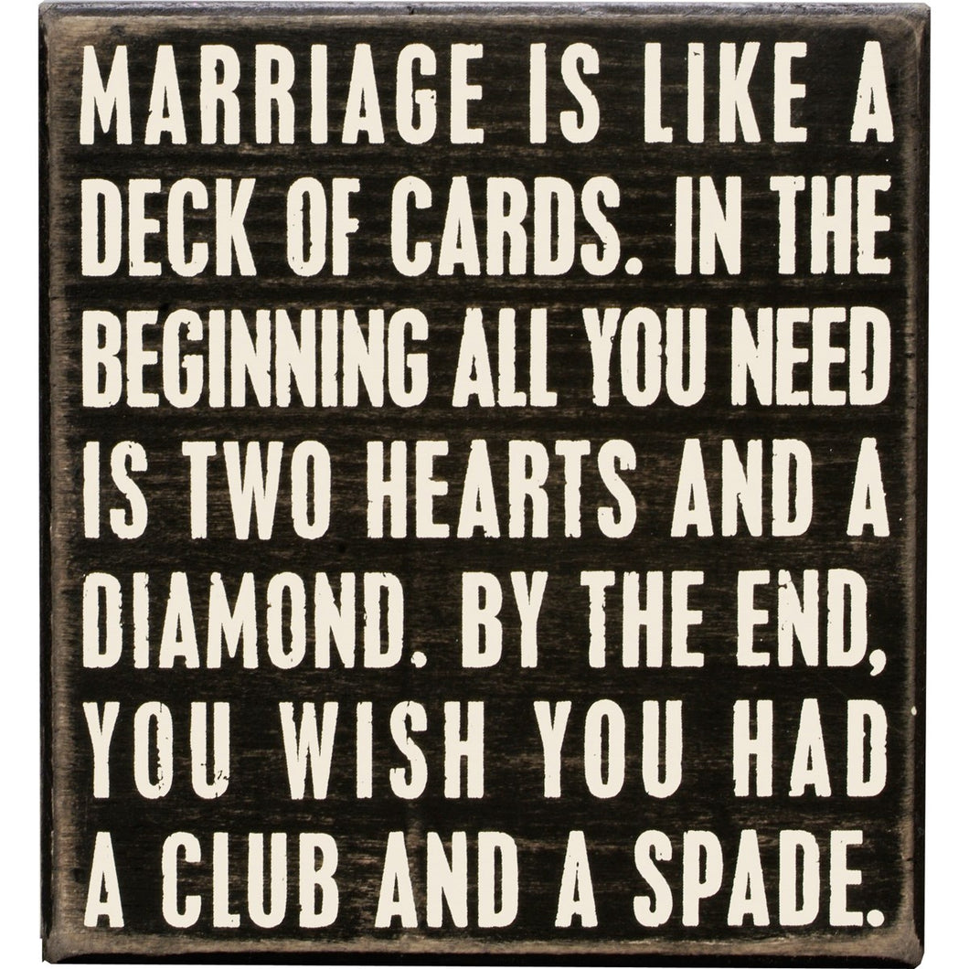 Deck Of Cards Box Sign