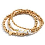 Gold Mama Bracelet Set