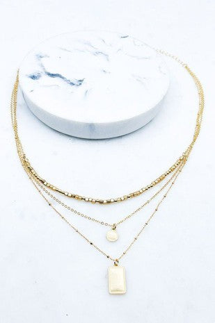 Rectangle Layer Necklace