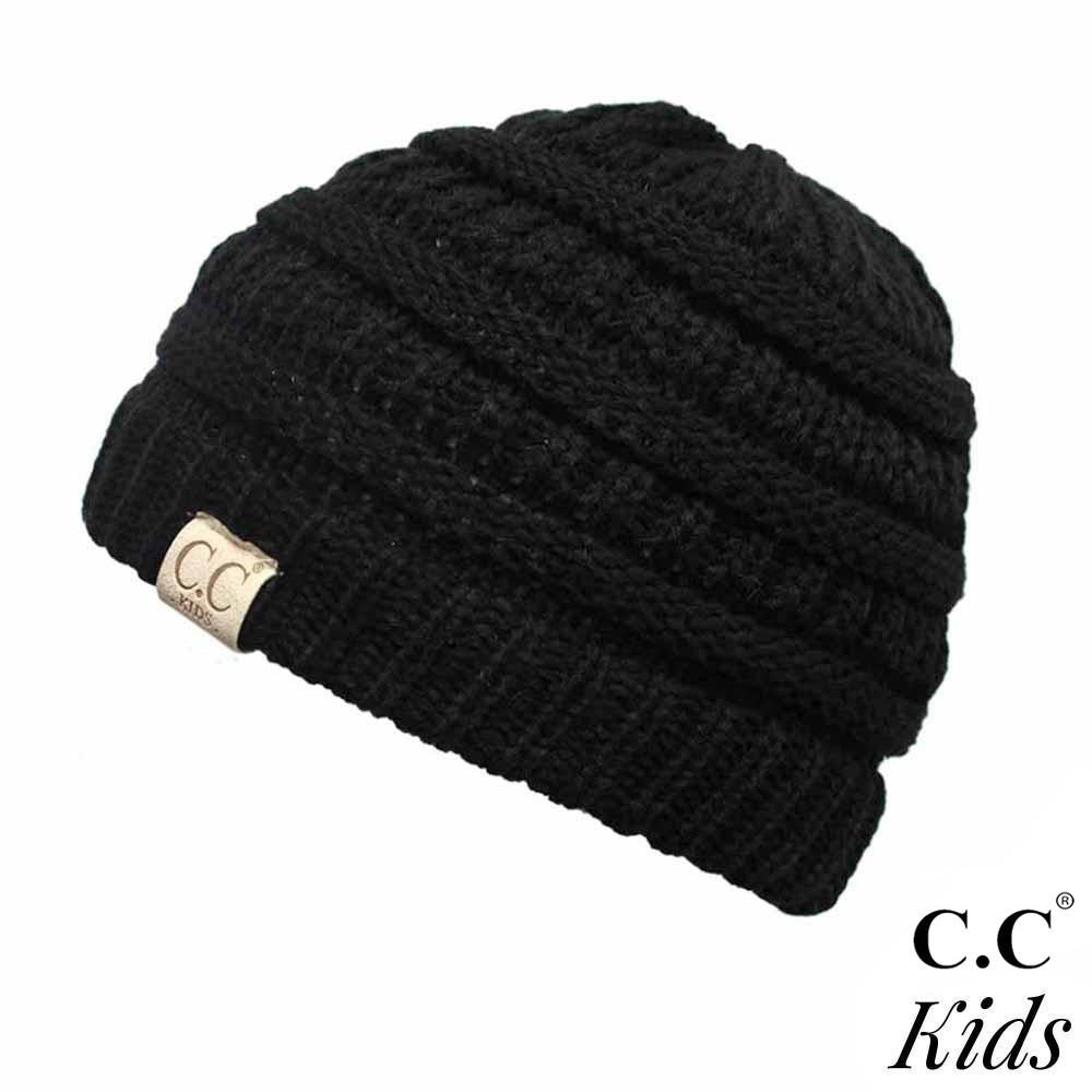 Kids CC Solid Knit Beanie