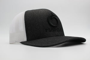 Heather Black & Black Logo Snapback Hat