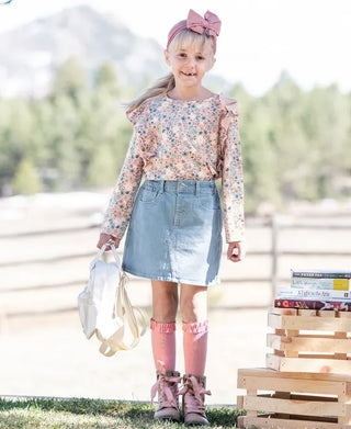 3 Pack Knee High Socks-Pink