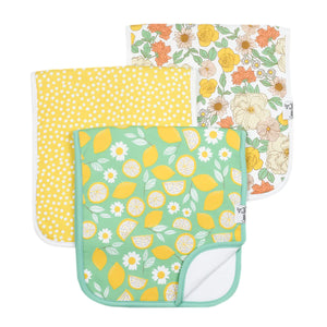 Lemon Burp Cloth Set