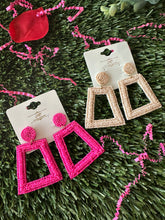 Load image into Gallery viewer, Block Me Earring-Fuchsia
