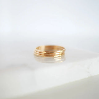 Minimalist Hammered Skinny Ring