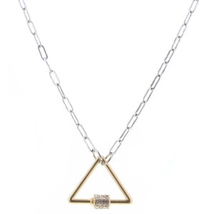 Kimber Necklace-Silver Tri