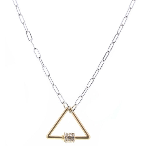 Kimber Necklace-Silver Tri