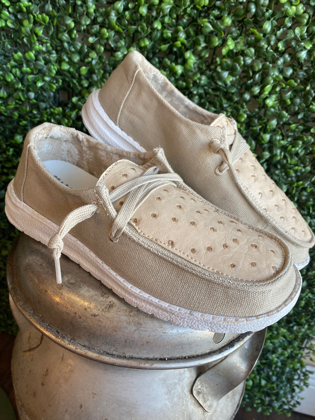 Ostrich Sneaker-Light Tan