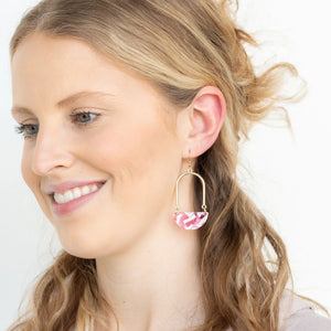 Stella Earrings-Fuchsia