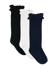 Load image into Gallery viewer, 3 Pack Knee High Socks-Blk
